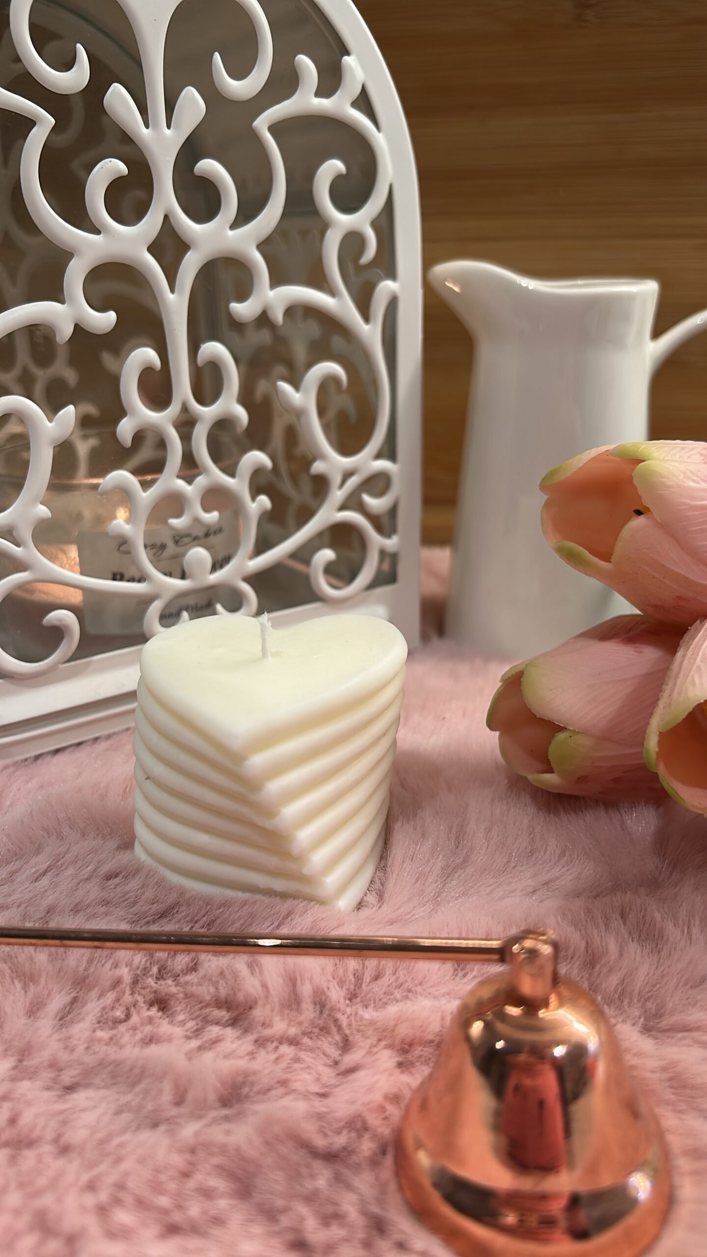 Vela Decorativa de Corazón 🤍