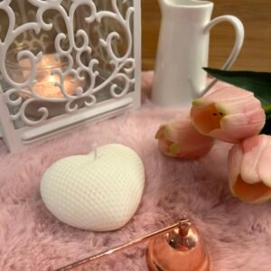 Vela Decorativa de Corazón 🤍