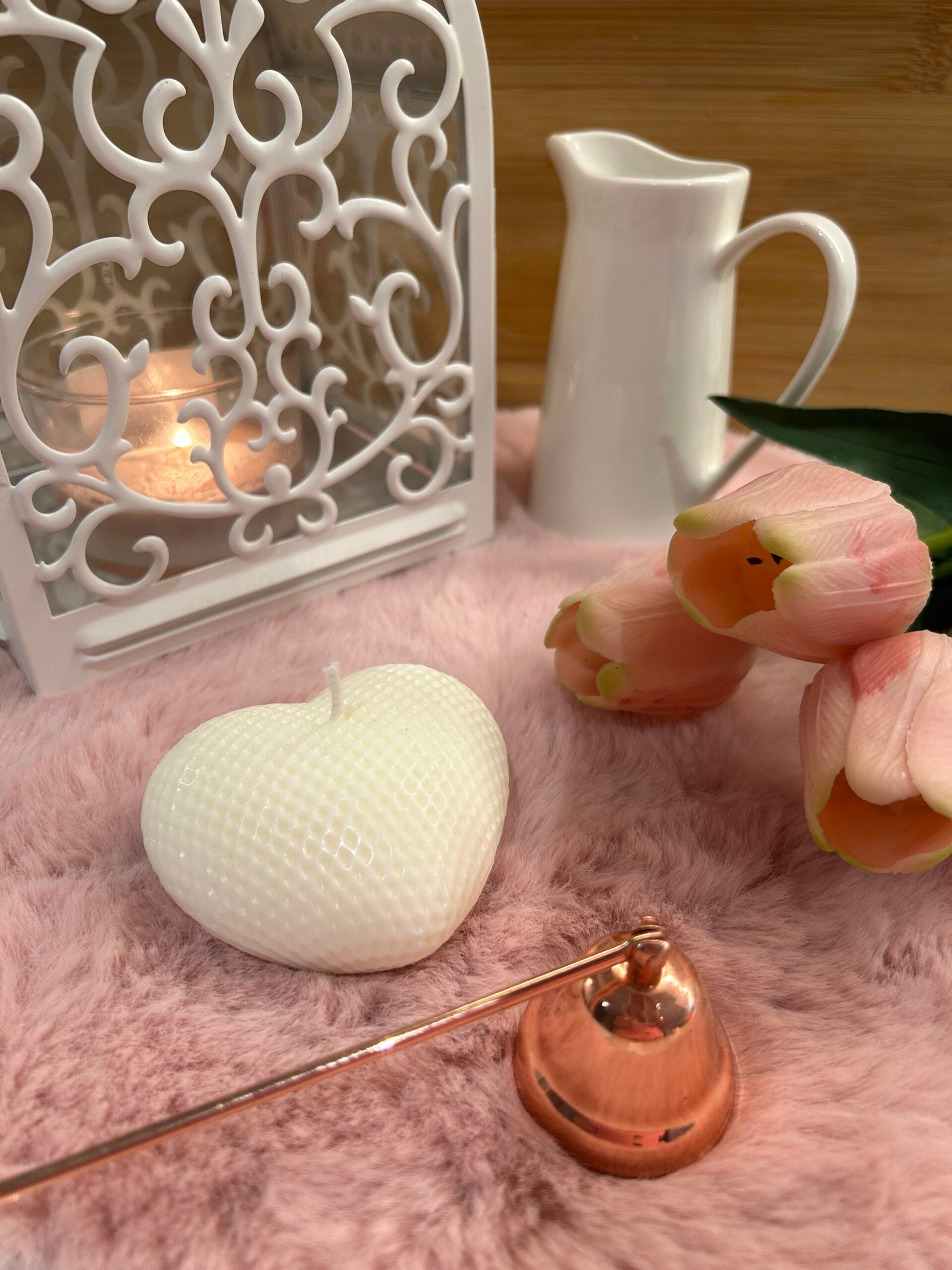 Vela Decorativa de Corazón 🤍